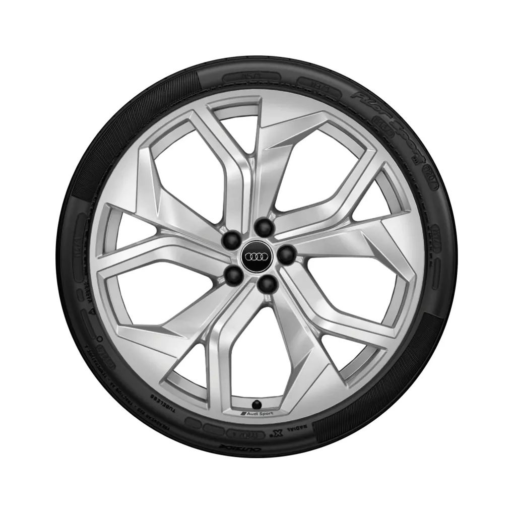 Audi Leichtmetallfelge 5-Y-Speichen-Rotor 10,5x23 5/112/18  galvanosilber metall