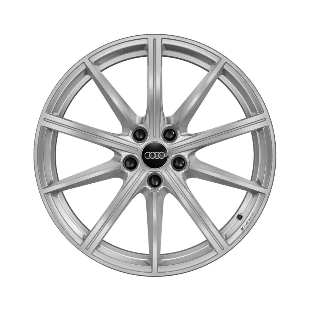 Audi Leichtmetallfelge 10-Sp.-Stern Des. 10x22 5/112/18 galvanosilber metallic