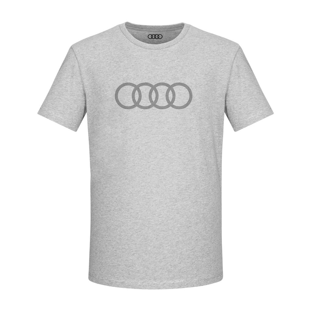 Audi T-Shirt Ringe, Herren, grau