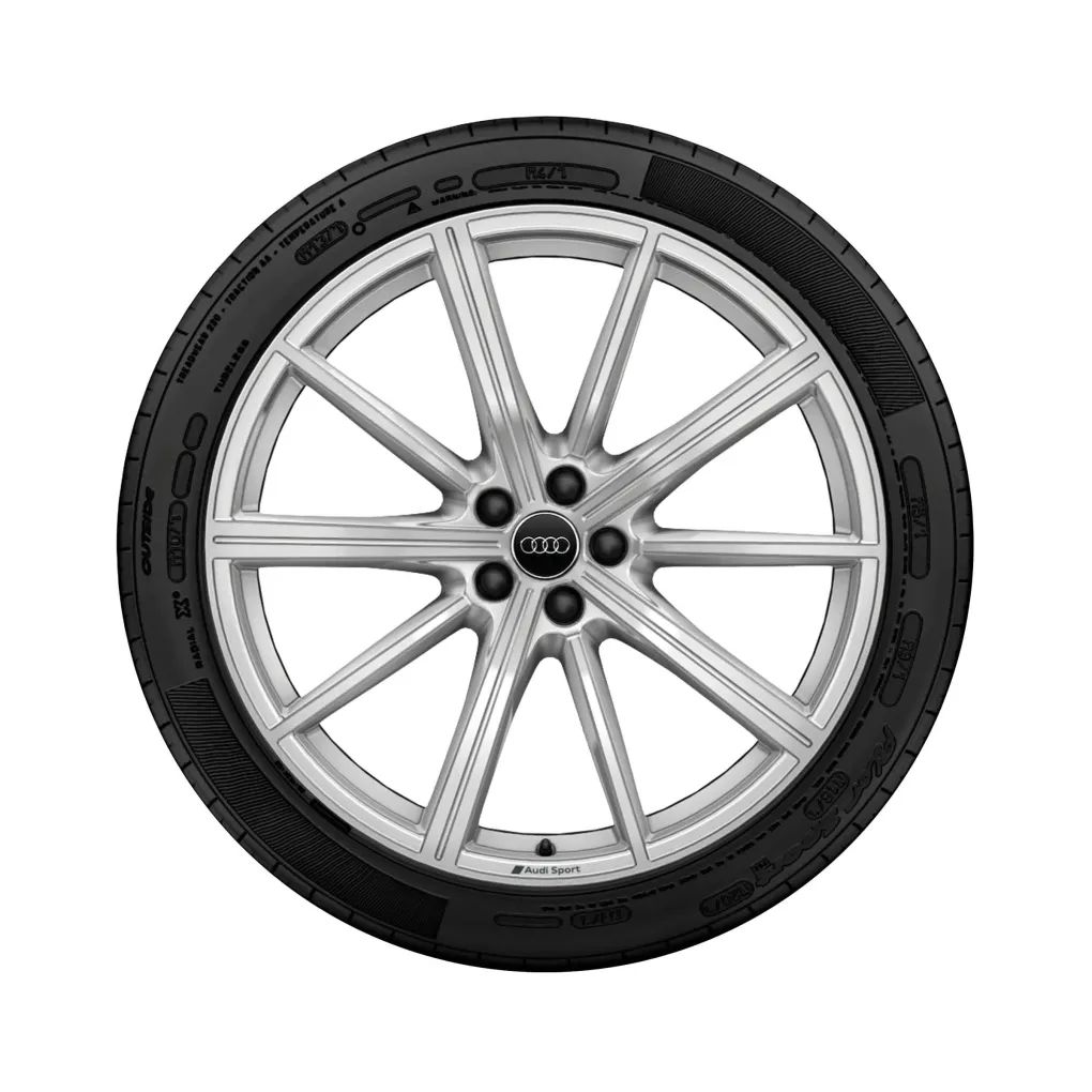 Audi Leichtmetallfelge 10-Sp.-Stern-Des. 8,5x20 5/112/38  galvanosilber metallic