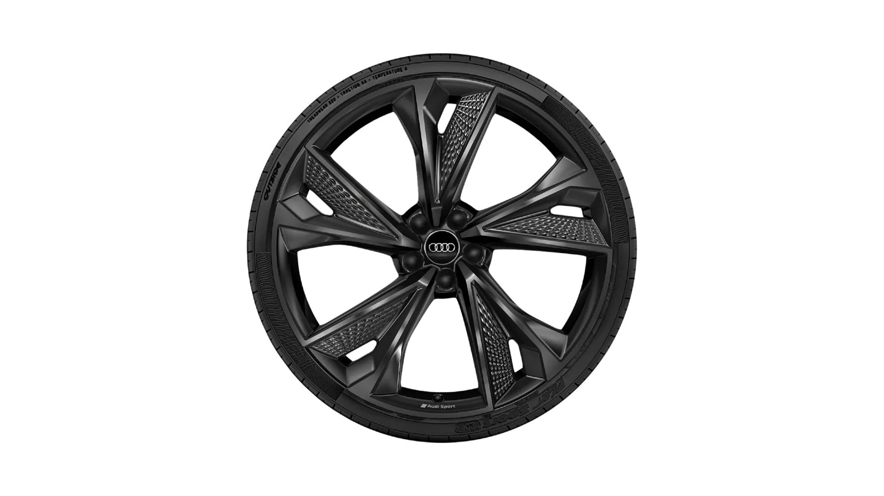 Audi 5-V-Speichen-Struktur-Design 10,5x22 5/112/19 Schwarz glänzend