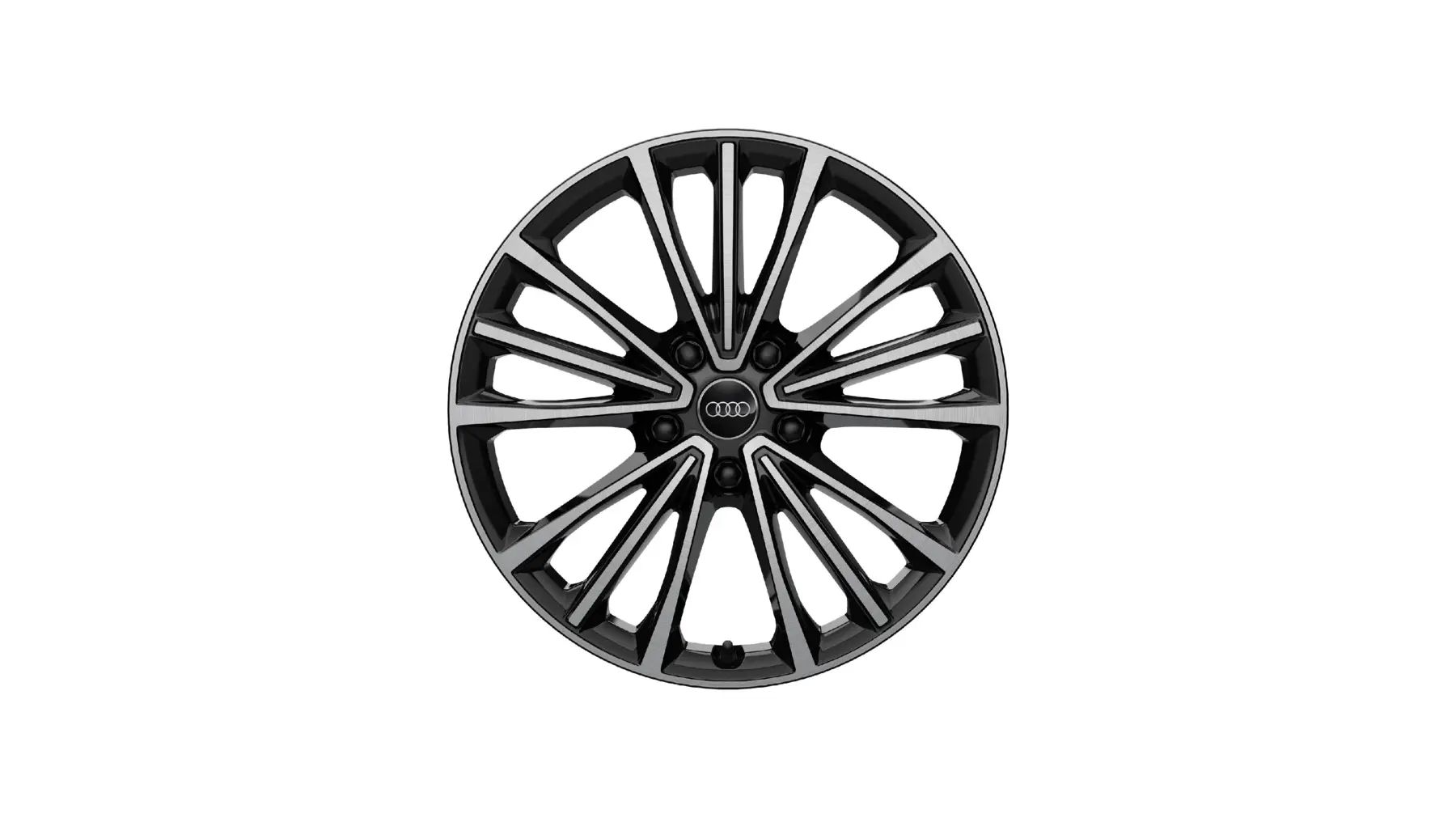 Audi Leichtmetallfelge Sport 5-Sp.-Tripod 8x20 5/130/40 Schwarz glanzgedreht VA