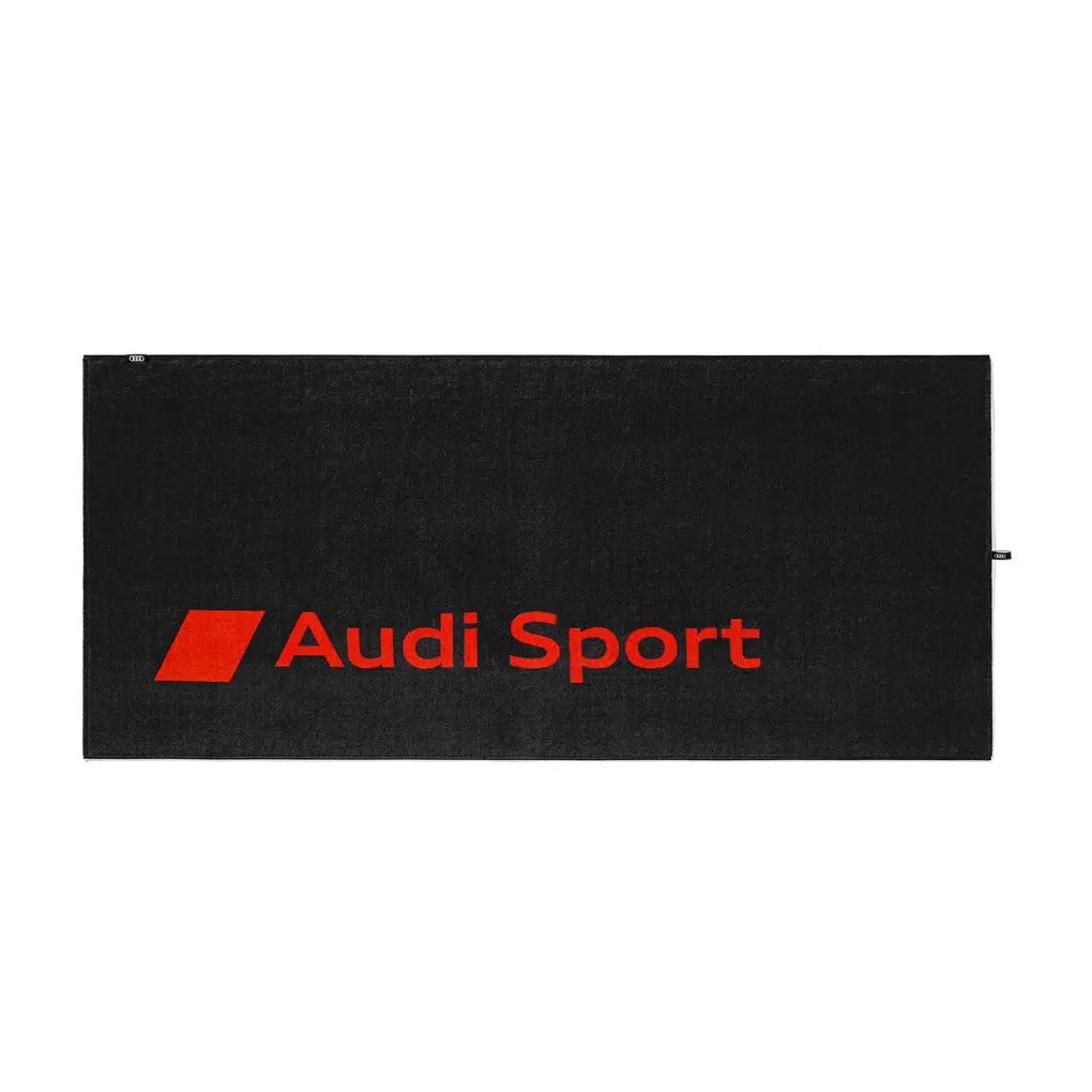 Audi Sport Strandlaken, dunkelgrau/rot, 80x180cm