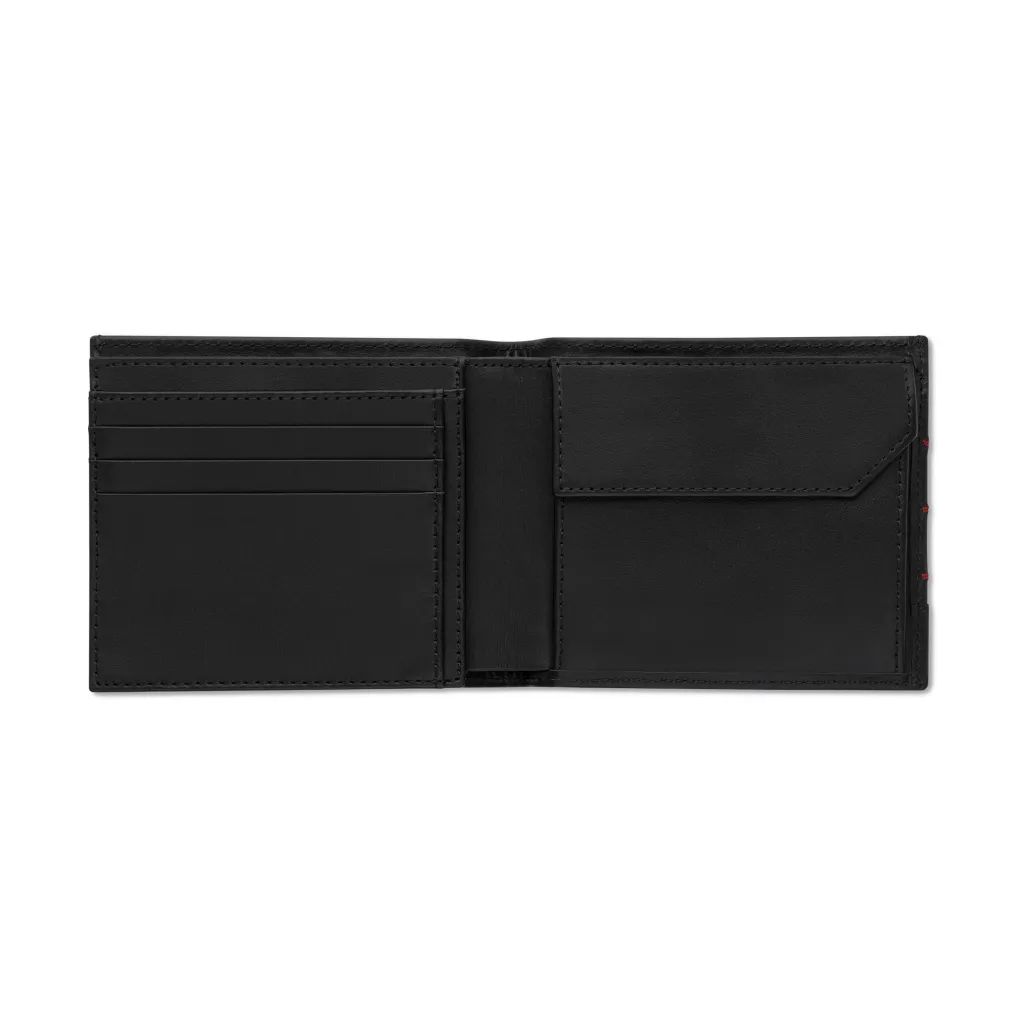 Audi Sport Geldbörse Leder, Herren, schwarz-rot