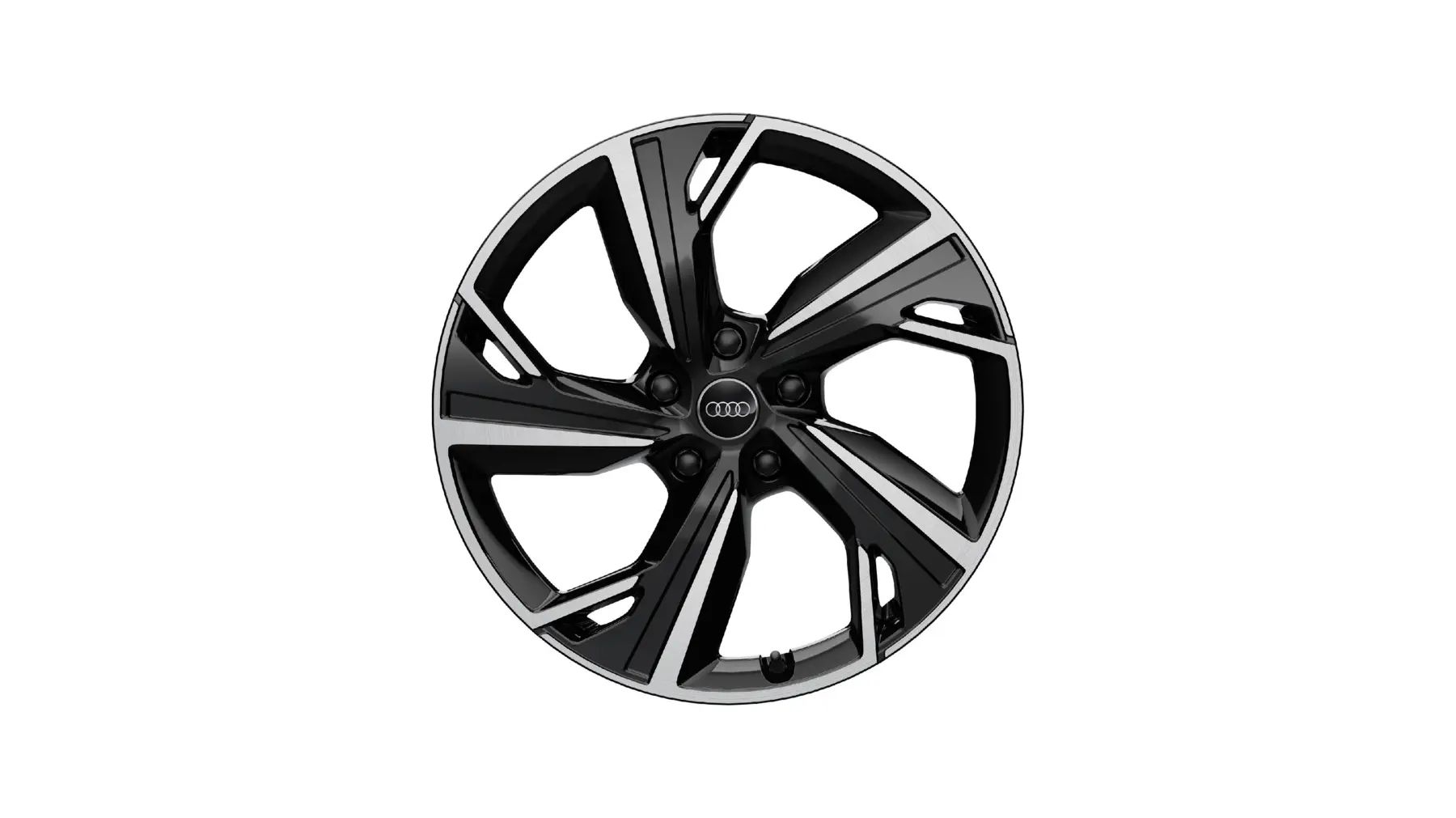 Audi Leichtmetallfelge 5-Arm-Dynamik 8,5x21 5/130/46 VA schwarz met. glanzgedr.